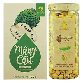 Combo Hạt Sen Sấy Hải Long (230g) + Mãng Cầu Sấy Dẻo Hải Long (120g)