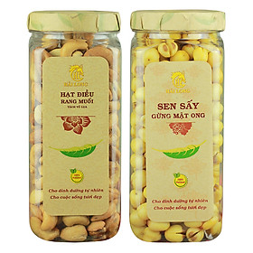 Combo Sen Sấy Gừng Mật Ong Hải Long (230g) + Hạt Điều Rang Muối Tách Vỏ Lụa Hải Long (250g)