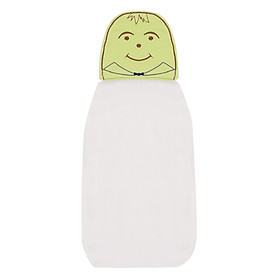 Khăn Lót Mồ Hôi Lưng Hình Quả Trứng Bieber BIKL002 - Trắng Xanh (21 x 35 cm)