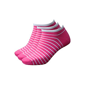 Combo 3 Đôi Vớ Nữ Kẻ Sọc Donakein 9F3D3M05 - Hồng (Free Size)