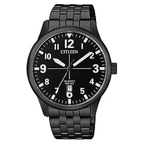 Đồng Hồ Nam Dây Thép CITIZEN BI1055-52E (40mm) - Đen