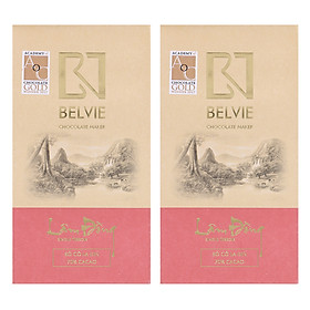 Hình ảnh Bộ 2 Thanh Socola Đen Belvie - Lâm Đồng (70% Cacao) (80g/Thanh)