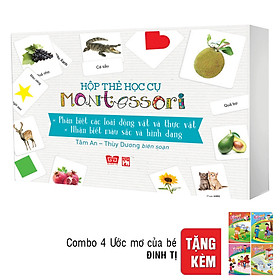 Download sách Hộp Thẻ Học Cụ Montessori: Khám Phá Thế Giới Tự Nhiên - Nhận Biết Màu Sắc Và Hình Dạng (Tặng Combo 4 Cuốn Ước Mơ Của Bé )