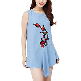 >> BÁO GIÁ ĐẦM ÔM THÊU HOA XANH DO35_G | Shopee Lazada Sendo Tiki mới nhất 224 Đầm Suông Đính Hoa Thêu Amun DMI177 - Xanh Da Trời (Freesize)