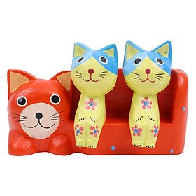 Cặp Mèo Ngồi Ghế Đan Như