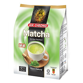 Trà Sữa Vị Trà Xanh Aik Cheong Matcha Café Art 12 Gói x 25g