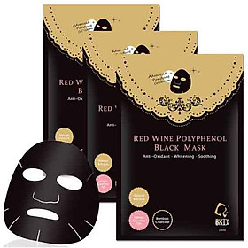 Combo 3 Mặt Nạ Đen BUTYBUTY Polyphenol Trong Rượu Vang Đỏ