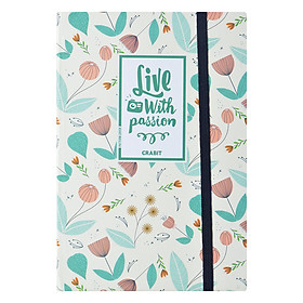 Sổ Tay Kẻ Ngang Crabit Notebuck Live With Passion 1506a - Vàng (19 x 13 cm)