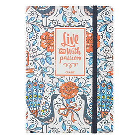 Sổ Tay Kẻ Ngang Crabit Notebuck Live With Passion 1505a (19 x 13 cm)