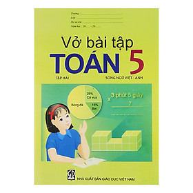 Download sách Vở Bài Tập Toán Lớp 5 - Tập 2 (Song Ngữ Việt - Anh)