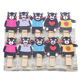 Kẹp Ảnh Gỗ Kumamom