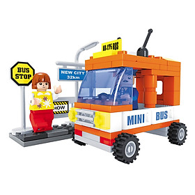 Đồ Chơi Lắp Ráp Ausini - Thành Phố Hiện Đại - Mini Bus 25302 (93 Mảnh Ghép)