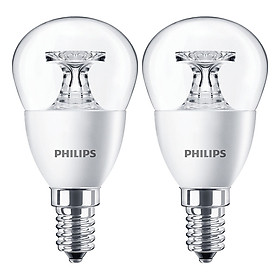 Bộ 2 Bóng Đèn Philips LED Nến 5.5W 2700K E14 P45 - Ánh Sáng Vàng - Hàng Chính Hãng