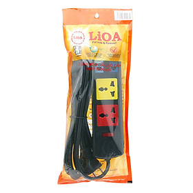 Ổ Cắm Điện 2D + 2S Dây 3m x 2 Lioa 2D2S32 - Đen
