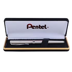 Hình ảnh Bút Ký Mực Gel Pentel K600-JLCase - Vỏ Bạc (0.7mm - Kèm Hộp)