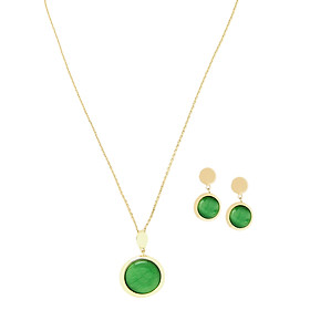 Bộ trang sức Show Me SM19960 đính đá pha lê Swarovski và đá mắt mèo