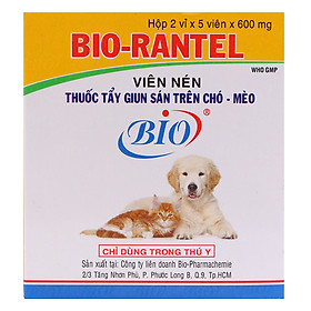 Sổ Giun Chó Mèo Bio Hộp 10 Viên