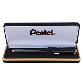 Hình ảnh Bút Ký Mực Gel Pentel K611-APG-CE - Đen Vàng (0.7mm - Kèm Hộp)