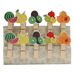 Bộ Kẹp Ảnh Gỗ Trái Cây An Phát (10 Cái)