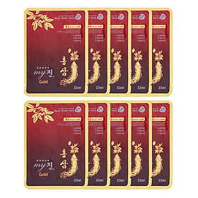 Mặt Nạ Dưỡng Da Sâm Đỏ My Gold (Hộp 10 Miếng x 23ml)