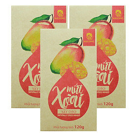 Combo 3 Hộp Mứt Xoài Sấy Dẻo Hải Long (120g / Hộp)