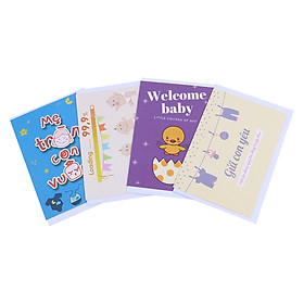 Combo 04 Thiệp Chúc Mừng Mẹ Và Bé 