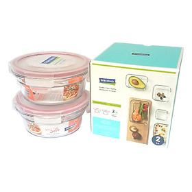 Mua Bộ 2 Hộp Thủy Tinh Hình Tròn Glasslock GL1624 (450ml x 2)