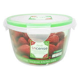 Hộp nhựa đựng thực phẩm hình tròn Hàn Quốc Incense IS-221 900ml