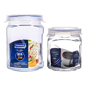 Mua Bộ 2 Hũ Thủy Tinh Glasslock IG671 (1500 + 2000 ml)