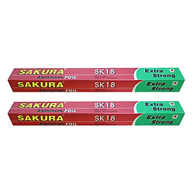 Bộ 2 Nhôm Lá Mỏng Sakura SK18 (45cm x 7.62m)