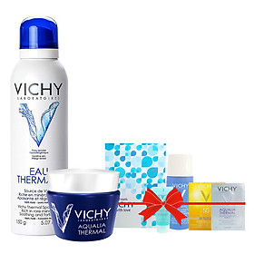 Hộp Quà Mặt Nạ Ngủ Cung Cấp Nước (75ml) Và Nước Khoáng Dưỡng Da (150ml) Vichy - 100771229