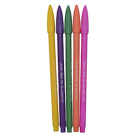 Vỉ 5 Cây Bút Lông Kim Crown CMP-5000 (Nhiều Màu)