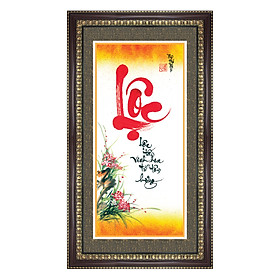 Tranh Khung Thư Pháp LỘC TẤN VINH HOA TPT_40-14 (40 x 70 cm) Thế Giới Tranh Đẹp