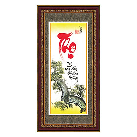 Tranh Khung Thư Pháp THỌ TỶ NAM SƠN TPT_30-12 (30 x 60 cm) Thế Giới Tranh Đẹp