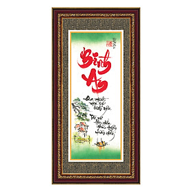Mua Tranh Khung Thư Pháp VẠN SỰ BÌNH AN (TPT_30-03) (30 x 60 cm) Thế Giới Tranh Đẹp
