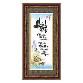 Tranh Thư Pháp MONG CHA MẸ SỐNG ĐỜI VỚI CON TPT_30-15 30 x 60 cm Thế Giới