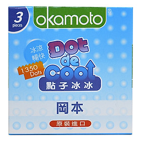 Bao Cao Su Okamoto Dot Cool (Hộp 3 Gói)