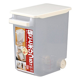 Thùng Gạo Có Bánh Xe Kèm Ca Đo Lường Inomata (5kg)