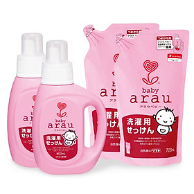 Combo 2 Nước Giặt Arau Baby Bình 800ml + 2 Túi 720ml - N