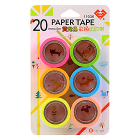 Băng Keo Giấy 6 Màu Aihua 11036