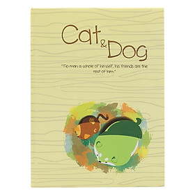 Sổ Vivaone Bìa Giấy Màu Cat & Dog M5 (13 x 18 cm)