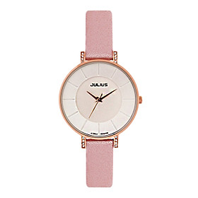 Đồng Hồ Nữ Dây Da Julius JA-766L-Hồng