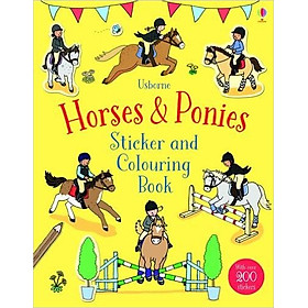 Download sách Sách tô màu Horses and Ponies Sticker And Colouring Book