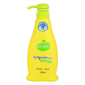 Sữa Tắm Gội Wesser 2in1 Hương Cỏ Xạ Hương (500ml) - Xanh Lá