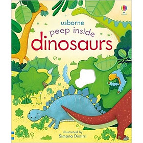 Sách tương tác tiếng Anh - Usborne Peep inside Dinosaurs