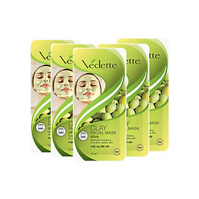 Lô 5 Mặt Nạ Đất Sét Vedette Olive 15g