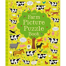 Ảnh bìa Sách tương tác tiếng Anh - Usborne Farm Picture Puzzle Book