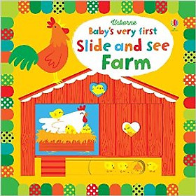 [Download Sách] Sách tương tác tiếng Anh - Usborne Baby's very first Slide and See Farm