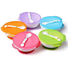 Bộ Tô Chống Trượt Kèm Muỗng Báo Nhiệt Kidsme 9832LA