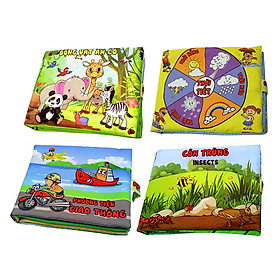 Bộ 4 Sách Vải Pipovietnam (Giao Thông - Thời Tiết - Côn Trùng - Động Vật Ăn Cỏ)
